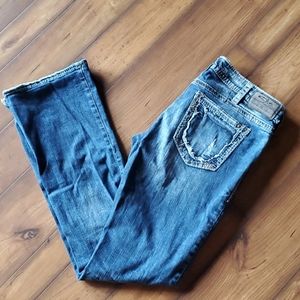 Silver women's jeans
